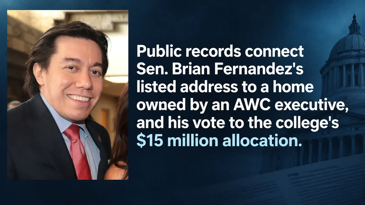 Arizona state Sen. Brian Fernandez speaking at an event in Phoenix, Arizona, on April 12, 2022.